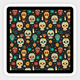 Sugar Skull Pattern Sticker